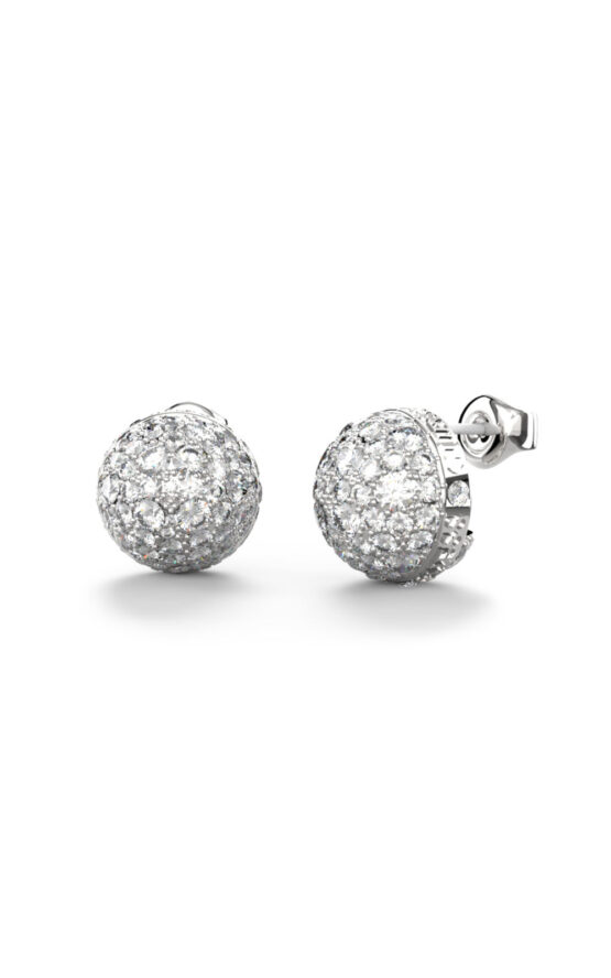 GUESS STEEL CALYPSO JUBE04457JWRHT/U Σκουλαρίκια Ασημένια Με Πέτρες