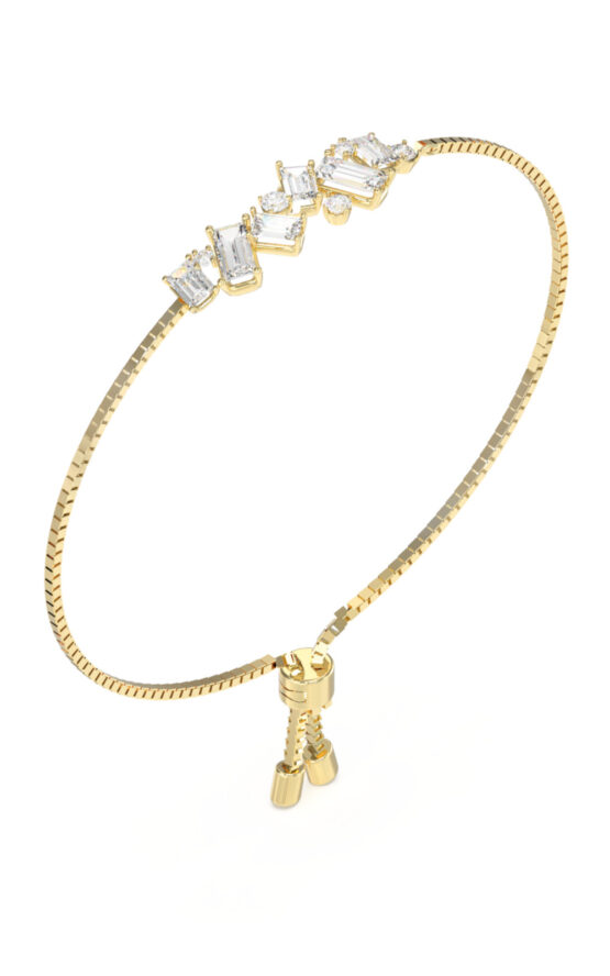 GUESS STEEL CHANDELIER JUBB05363JWYGL Βραχιόλι Χρυσό Με Πέτρες