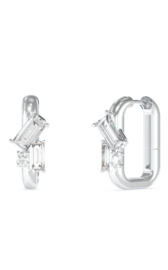 GUESS STEEL CHANDELIER JUBE05361JWRHT/U Σκουλαρίκια Ασημένια Με Πέτρες