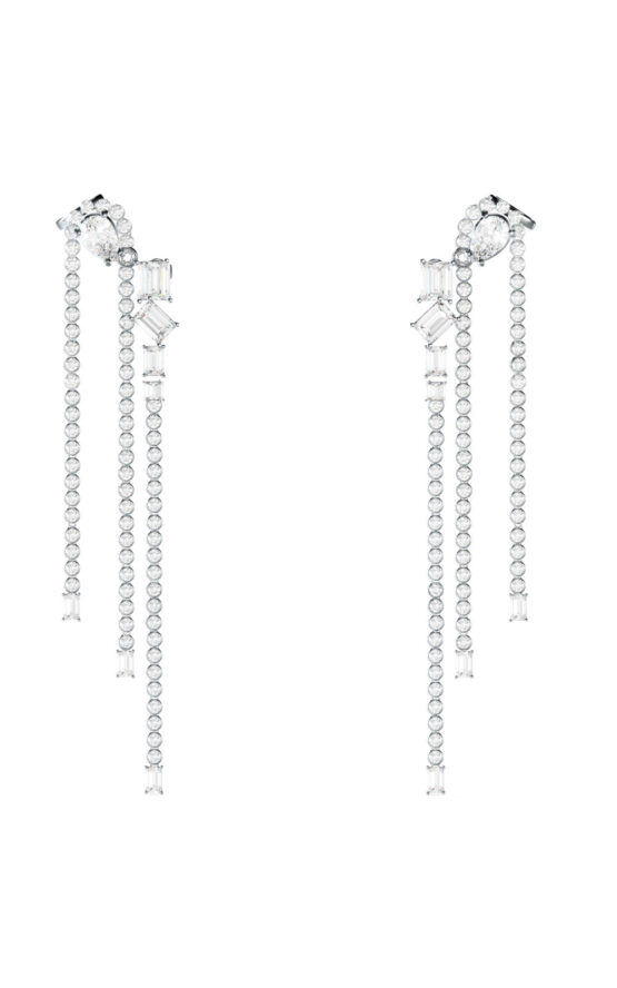 GUESS STEEL CHANDELIER JUBE05362JWRHT/U Σκουλαρίκια Ασημένια Με Πέτρες