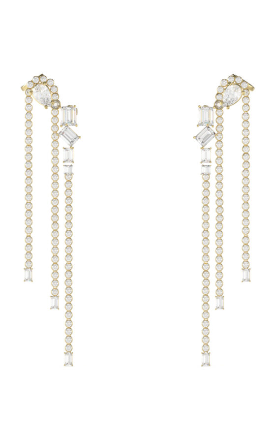 GUESS STEEL CHANDELIER JUBE05362JWYGT/U Σκουλαρίκια Χρυσά Με Πέτρες