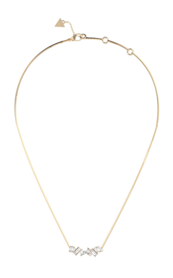 GUESS STEEL CHANDELIER JUBN05358JWYGT/U Κολιέ Χρυσό Με Πέτρες