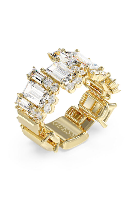 GUESS STEEL CHANDELIER JUBR05359JWYG54 Δαχτυλίδι Χρυσό Με Πέτρες
