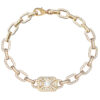 GUESS STEEL CRYSTAL JUBB06350JWYGL Βραχιόλι Χρυσό Με Καρδιά Με Πέτρες