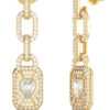 GUESS STEEL CRYSTAL LOVE JUBE06349JWYGT/U Σκουλαρίκια Χρυσά Με Πέτρες Με Καρδιά