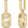 GUESS STEEL CRYSTAL LOVE JUBE06354JWYGT/U Σκουλαρίκια Χρυσά Με Καρδιά Με Πέτρες