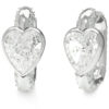 GUESS STEEL CRYSTAL LOVE JUBE06365JWRHT/U Σκουλαρίκια Ασημένια Με Καρδιά Με Πέτρες