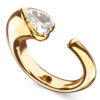 GUESS STEEL CRYSTAL LOVE JUBR06362JWYG52 Δαχτυλίδι Χρυσό Με Καρδιά
