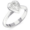 GUESS STEEL CRYSTAL LOVE JUBR06363JWRH56 Δαχτυλίδι Ασημένιο Με Καρδιά