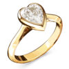 GUESS STEEL CRYSTAL LOVE JUBR06363JWYG56 Δαχτυλίδι Χρυσό Με Καρδιά