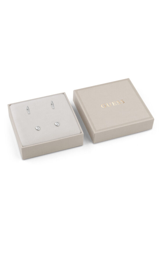 GUESS STEEL CRYSTAL LOVE JUBS06053JWRHT/U Κουτάκι Με Ασημένια Σκουλαρίκια