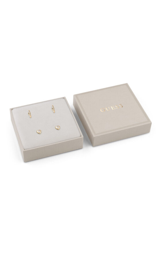GUESS STEEL CRYSTAL LOVE JUBS06053JWYGT/U Κουτάκι Με Χρυσά Σκουλαρίκια