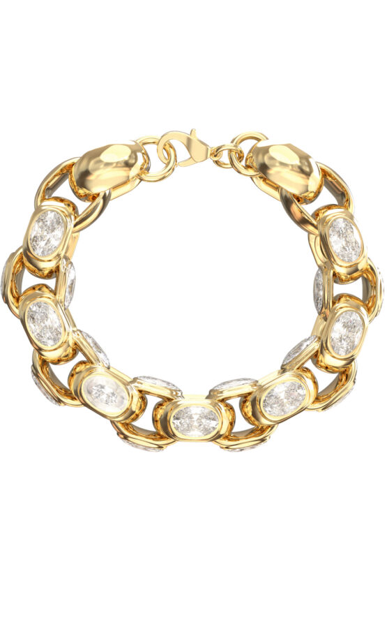 GUESS STEEL DIVINE JUBB06304JWYGL Βραχιόλι Χρυσό Με Πέτρες