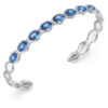 GUESS STEEL DIVINE JUBB06311JWRHLBL Χειροπέδα Ασημένια Με Μπλε Πέτρες