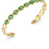 GUESS STEEL DIVINE JUBB06311JWYGGNL Χειροπέδα Χρυσή Με Πράσινες Πέτρες