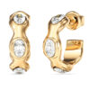 GUESS STEEL DIVINE JUBE06309JWYGT/U Κρίκοι Χρυσοί Με Πέτρες