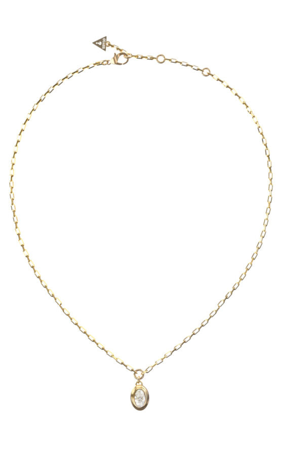 GUESS STEEL DIVINE JUBN06314JWYGT/U Κολιέ Χρυσό Με Πέτρα