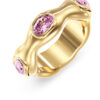 GUESS STEEL DIVINE JUBR06313JWYGRS54 Δαχτυλίδι Χρυσό Με Μωβ Πέτρες