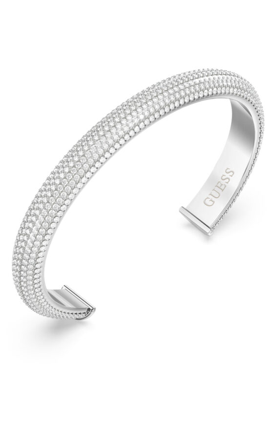 GUESS STEEL ESSENZA JUBB06022JWRHL Χειροπέδα Ασημένια Με Πέτρες