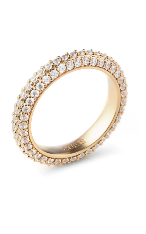 GUESS STEEL ESSENZA JUBR06023JWYG54 Δαχτυλίδι Χρυσό Με Πέτρες