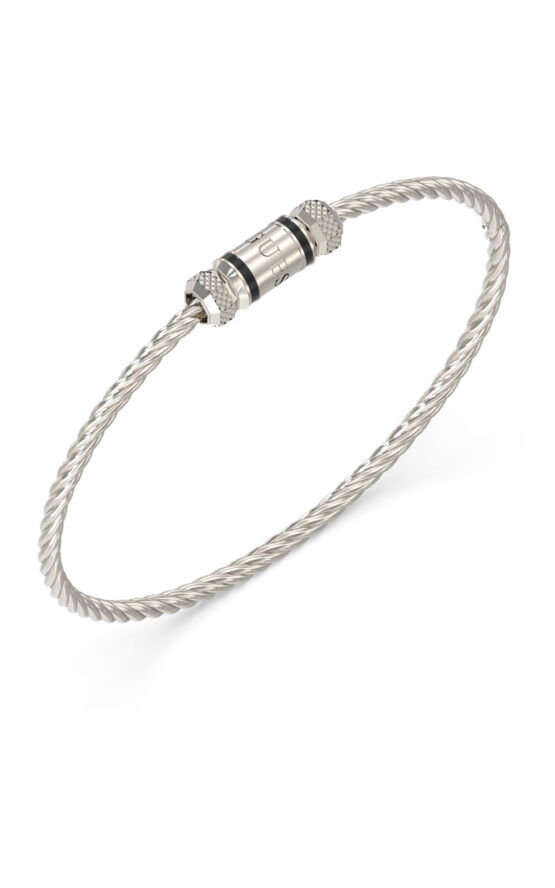 GUESS STEEL EXAGON JUMB05096JWSTL Βραχιόλι Ασημένιο Με Λογότυπο