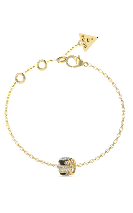 GUESS STEEL FABULOUS ME JUBB05192JWYGBKL Βραχιόλι Χρυσό Με Δίχρωμο Σχέδιο Με Πέτρες