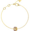 GUESS STEEL FABULOUS ME JUBB05196JWYGLRL Βραχιόλι Χρυσό Με Σχέδιο Με Ροζ Πέτρες