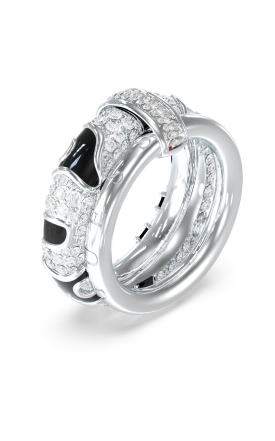 GUESS STEEL FABULOUS ME JUBR05194JWRHBK54 Δαχτυλίδι Δίχρωμο Με Πέτρες