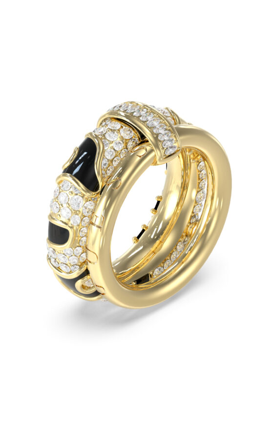 GUESS STEEL FABULOUS ME JUBR05194JWYGBK58 Δαχτυλίδι Δίχρωμο Με Πέτρες