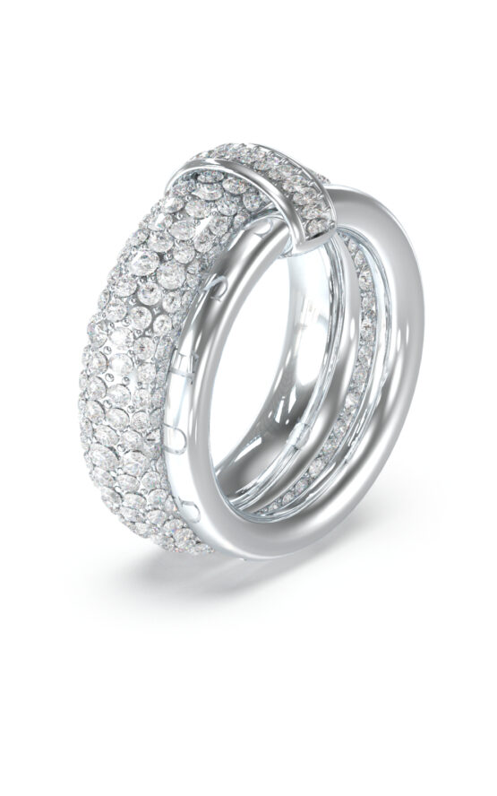 GUESS STEEL FABULOUS ME JUBR05198JWRH54 Δαχτυλίδι Ασημένιο Με Πέτρες