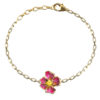 GUESS STEEL FLORIS JUBB06109JWYGMCL Βραχιόλι Χρυσό Με Λουλούδι