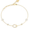 GUESS STEEL G CAMDEN JUBB06337JWYGL Βραχιόλι Χρυσό Με Λογότυπο Και Πέτρες