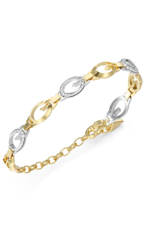 GUESS STEEL G CAMDEN JUBB06343JWYGRHL Βραχιόλι Δίχρωμο Με Λογότυπα