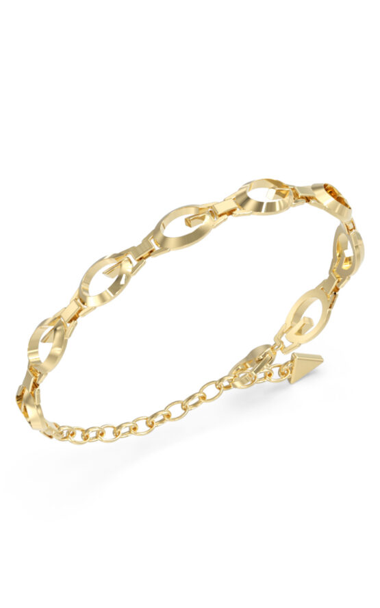 GUESS STEEL G CAMDEN JUBB06344JWYGL Βραχιόλι Χρυσό Με Λογότυπα