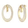 GUESS STEEL G CAMDEN JUBE06334JWYGT/U Σκουλαρίκια Χρυσά Με Λογότυπο Με Πέτρες