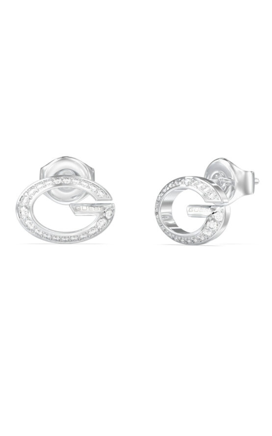 GUESS STEEL G CAMDEN JUBE06338JWRHT/U Σκουλαρίκια Ασημένια Με Πέτρες