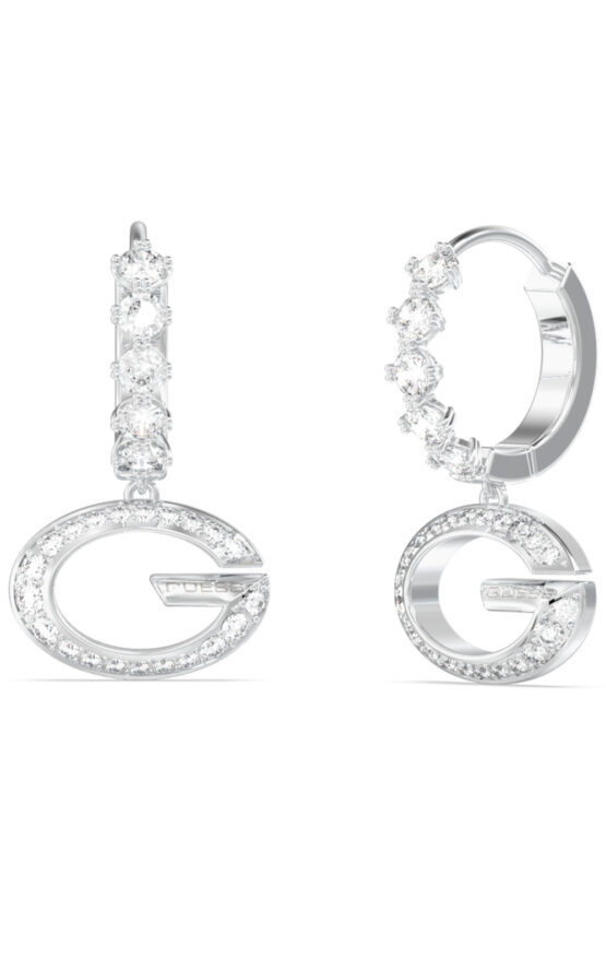 GUESS STEEL G CAMDEN JUBE06342JWRHT/U Σκουλαρίκια Ασημένια Με Πέτρες