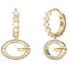 GUESS STEEL G CAMDEN JUBE06342JWYGT/U Σκουλαρίκια Χρυσά Με Πέτρες