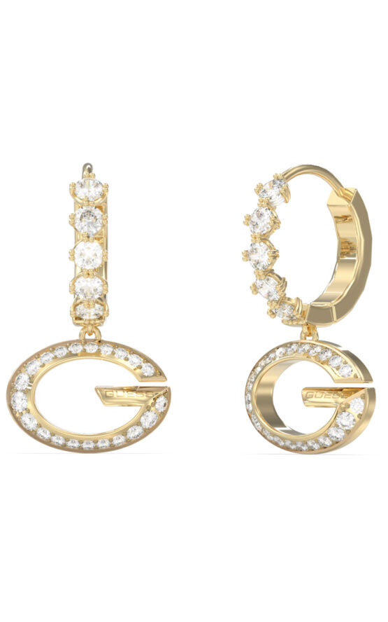 GUESS STEEL G CAMDEN JUBE06342JWYGT/U Σκουλαρίκια Χρυσά Με Πέτρες