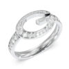GUESS STEEL G CAMDEN JUBR06339JWRH52 Δαχτυλίδι Ασημένιο Με Λογότυπο Και Πέτρες