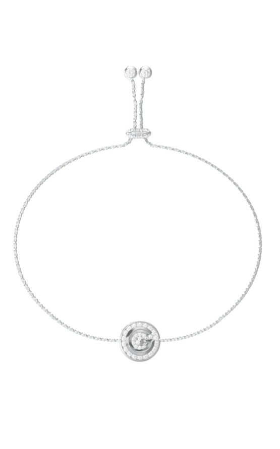 GUESS STEEL G CRYSTAL JUBB05447JWRHL Βραχιόλι Ασημένιο Με Λογότυπο Με Πέτρες