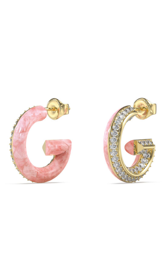 GUESS STEEL G CRYSTAL JUBE05436JWYGRST/U Σκουλαρίκια Δίχρωμα Με Πέτρες