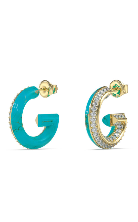 GUESS STEEL G CRYSTAL JUBE05436JWYGTQT/U Σκουλαρίκια Δίχρωμα Με Πέτρες