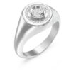 GUESS STEEL G CRYSTAL JUBR05449JWRH56 Δαχτυλίδι Ασημένιο Με Λογότυπο Με Πέτρες