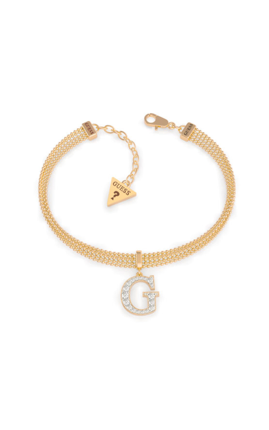 GUESS STEEL G MULTI CHAIN UBB79085-S Χρυσό Βραχιόλι Με Κρεμαστό G