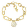 GUESS STEEL G TALISMAN JUBB06194JWYGL Βραχιόλι Χρυσό Με Λογότυπο Με Πέτρες