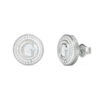 GUESS STEEL G TALISMAN JUBE06211JWRHT/U Σκουλαρίκια Ασημένια Με Λογότυπο Με Πέτρες