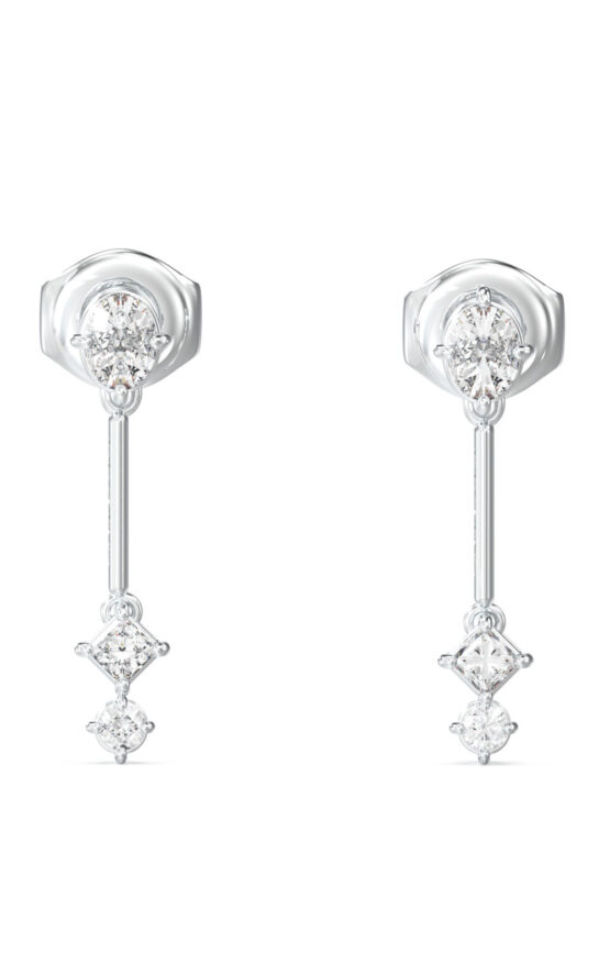 GUESS STEEL GALAXY JUBE05568JWRHT/U Σκουλαρίκια Ασημένια Με Πέτρες