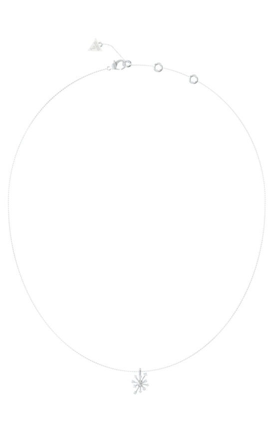 GUESS STEEL GALAXY JUBN05563JWRHT/U Κολιέ Ασημένιο Με Σχέδιο Με Πέτρες