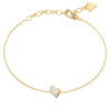GUESS STEEL GOLDEN LOVE JUBB06449JWYGL Βραχιόλι Χρυσό Με Καρδιά Με Πέτρες
